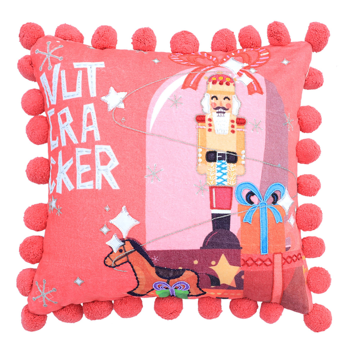 Vibhsa Nutcracker Gifts Christmas Pillow 20" x 20"