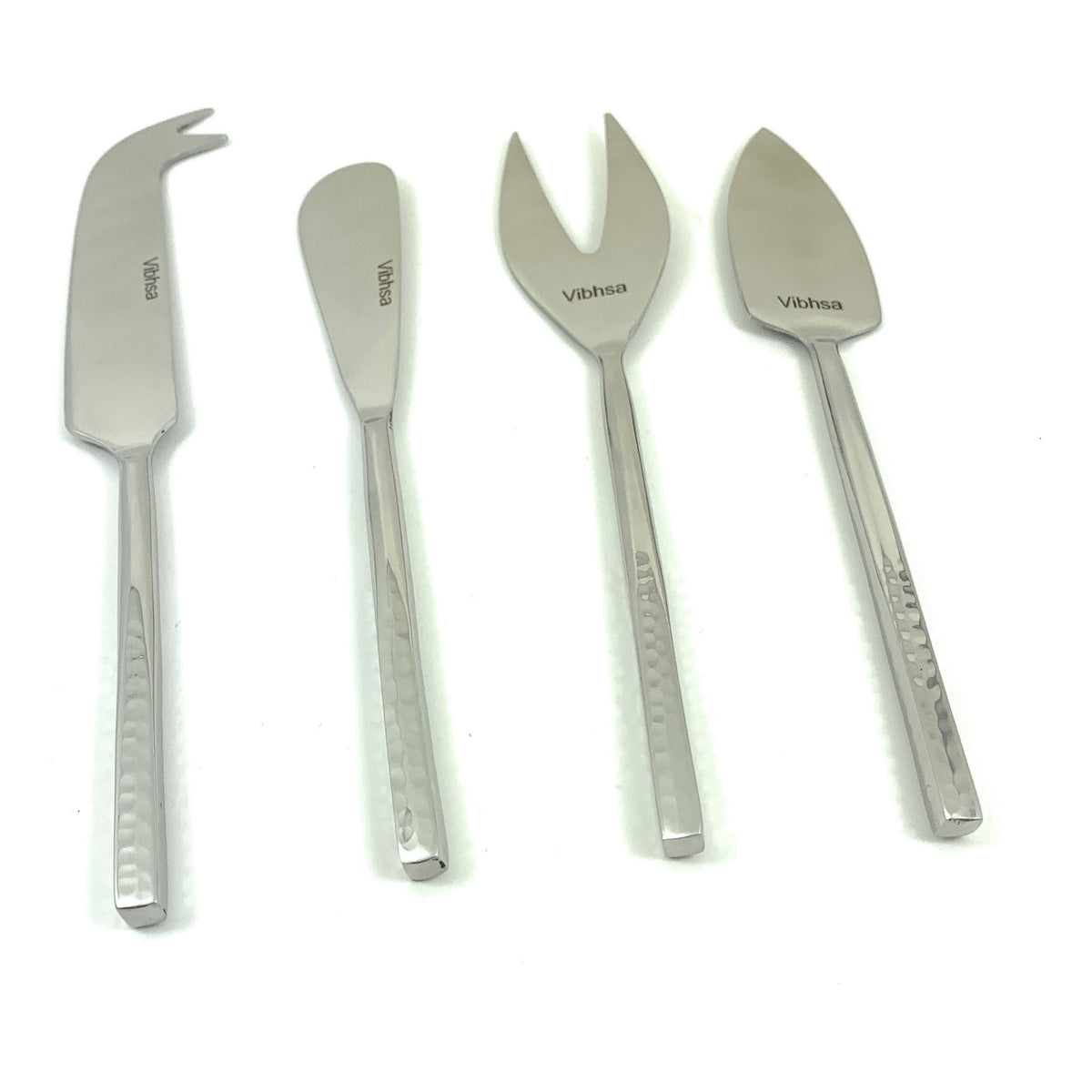 Vibhsa Silver Cheese knives set of 4 Stainless Steel