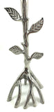 Silver Tree Hurricane Candle Holder