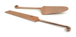 Cake Cutting Serving Set with Forks (Copper Finish, Treble Note)