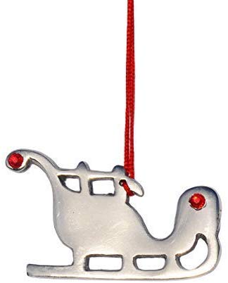 Vibhsa Handmade Christmas Ornaments Set of 4 with Red Ruby
