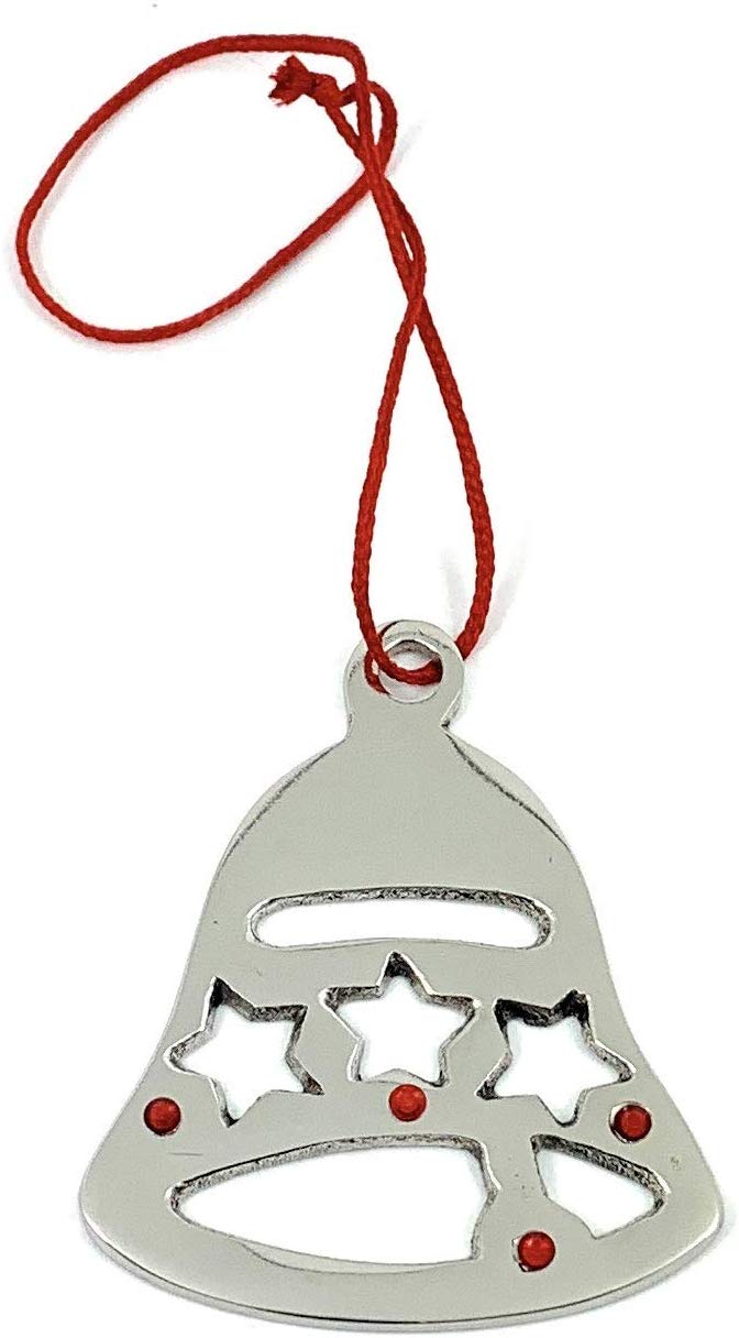 Vibhsa Handmade Christmas Ornaments Set of 4 with Red Ruby