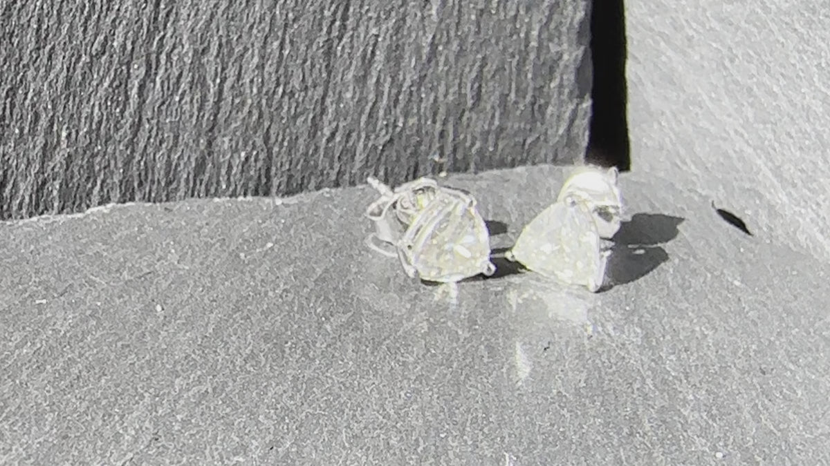 Earrings in 925 Sterling Silver with 0.54ct 4.5mm Moissanite