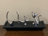 Vibhsa Dog Cat & Bird Ring Holders Set - Silver