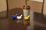 Vibhsa Bird Figurines Symbols of Health & Happiness (Blue, White & Yellow)