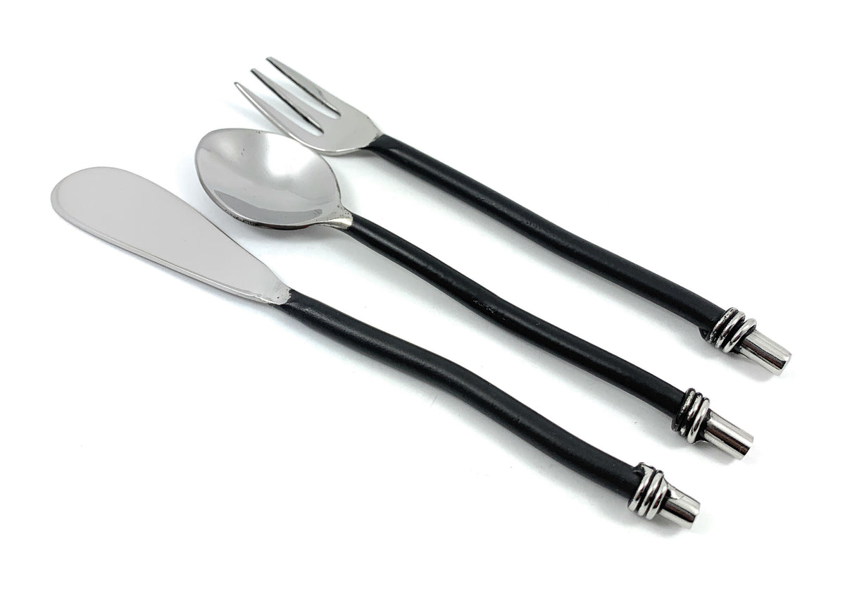 Vibhsa Black Silverware 18 Pc's Breakfast Set (Service for 6)