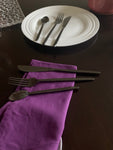 Black Stainless Steel Flatware 36 PC Set-Dinner knives, Dinner Forks, Teaspoons