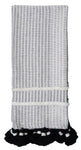 Hand loom Woven Textured Throw Black & Off White
