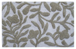CHICOS HOME Bath Rug Damask Pattern in Beige & Ivory