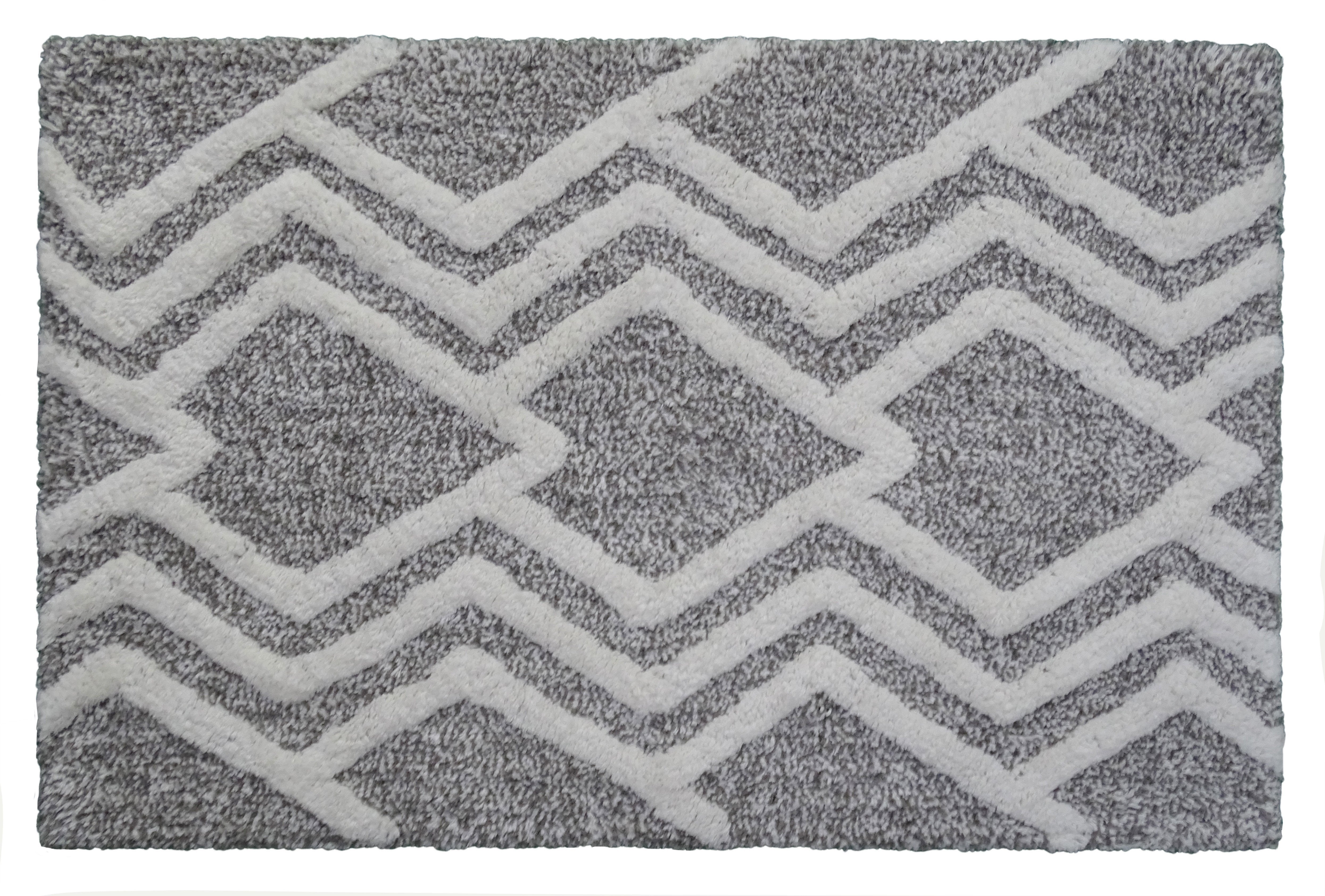 Geometry bath rug/ミヨシラグ Amazon.com: 3 Pieces Set Red Geometric Bath Mat Black White