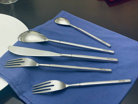 Modern Stainless Steel Flatware Set of 5-PC