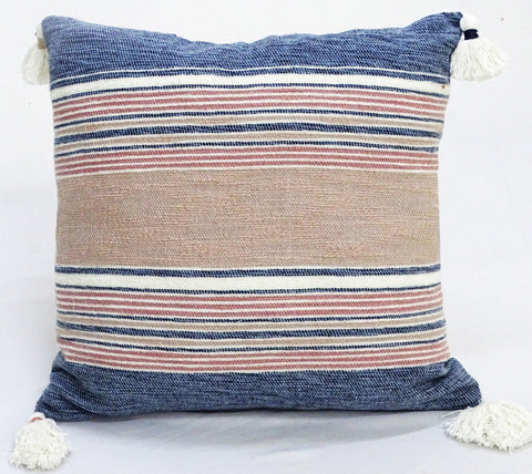 22" X 22" Throw Pillow for couch with Tassels
