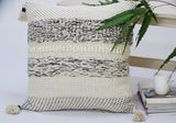 Modern 22" X 22" Throw Pillow for couch with Tassels