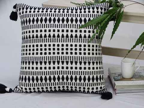 22" X 22" Throw Pillow for couch with Tassels-Winter
