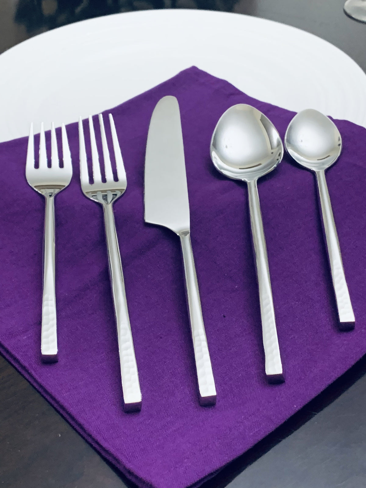 Vibhsa Flatware 5 Piece Place Setting-Silver