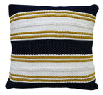 Blue 18"x18" Indoor Outdoor Pillow with Braid for sofa