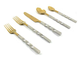 Golden Stainless Steel Flatware Set of 5 Pieces