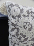 Throw Pillow with Tassels 20" x 20" Insert Included