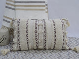 Handwoven 14"X 24" Throw Pillow with Fringes