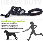 5 FT Thick Highly Reflective Dog Leash-Red