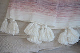 Hand loom Woven Textured Throw Blush/Lavender - Vibhsa