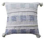 Chicos Home Throw Pillow Cover Blue & White Square - Vibhsa