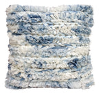 Chicos Home Throw Pillow Cover Blue & White Furry - Vibhsa