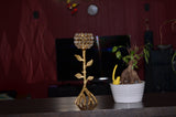 Golden Tree Hurricane Candle Holder - Vibhsa