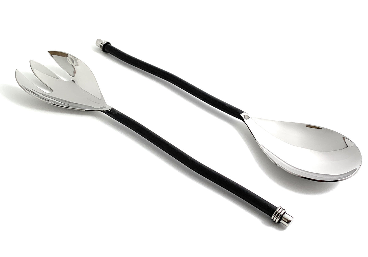 Vibhsa Black Silverware Stainless Steel Server Set