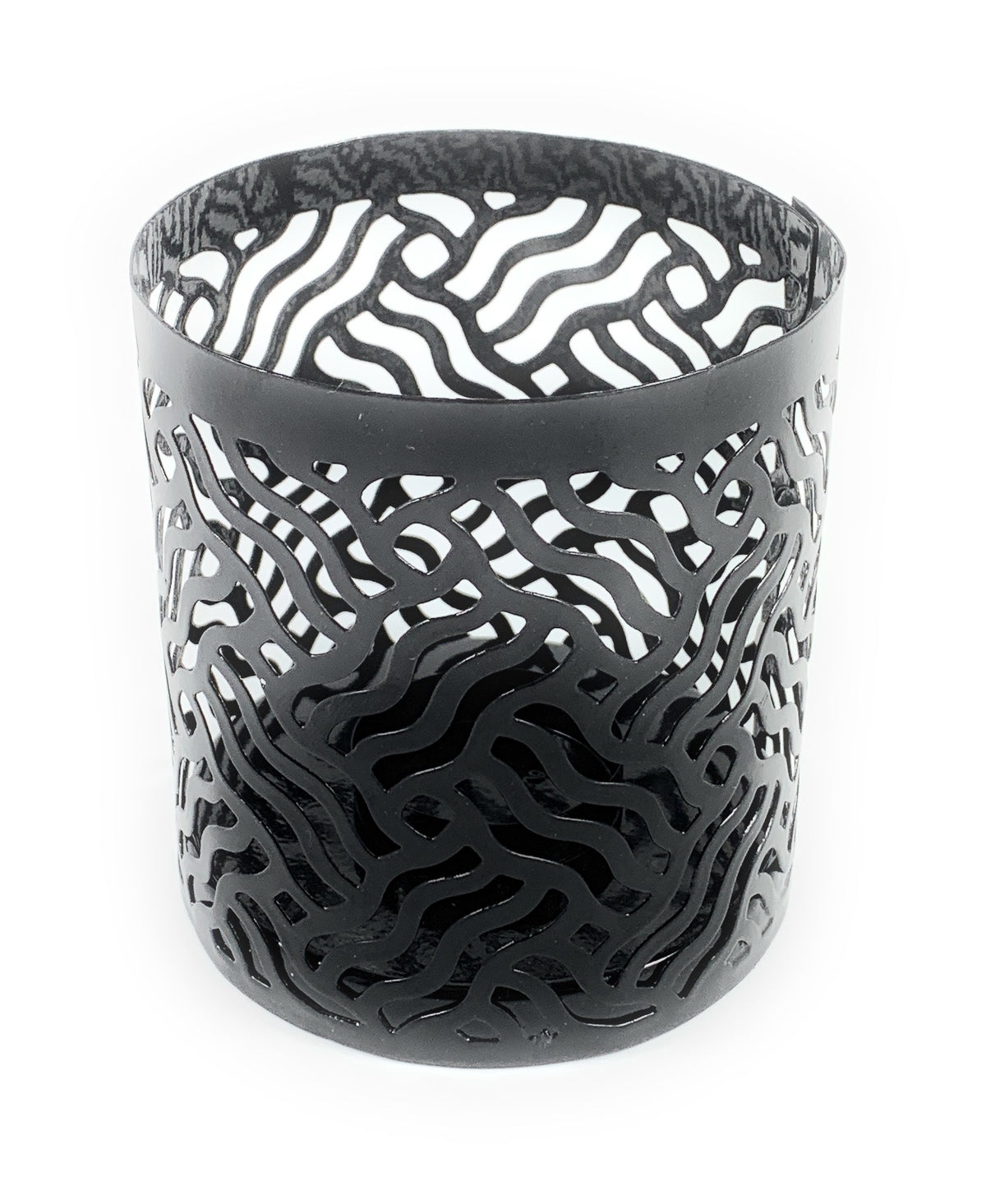 Vibhsa Votive Candle Holders | Set of 2, Grey, Laser-Cut Design
