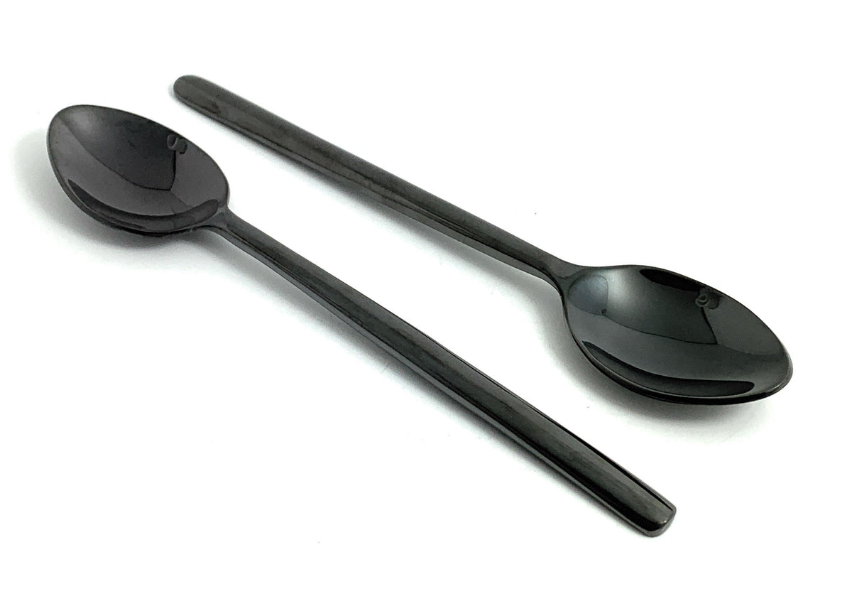 Vibhsa Black Flatware Set 5 Pieces, Service for 1, PVD Black Stainless Steel
