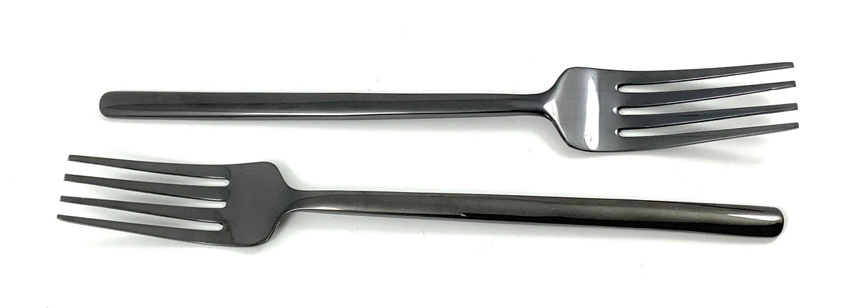 Vibhsa Black Flatware Set 5 Pieces, Service for 1, PVD Black Stainless Steel