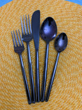VIBHSA 20-PC Black Silverware Set (Service for 4)