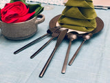 modern Black flatware set of 20 pieces