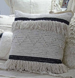 Chicos Home Throw Pillow Cover Black & Beige Stripes - Vibhsa