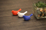 Vibhsa Bird Figurines Symbols of Health & Happiness (Blue, Red & White)