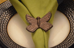 Vibhsa Butterfly Antique Napkin Rings Set of 4