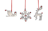 Sleigh Christmas Tree Ornament Decorations Set of 8 - Vibhsa