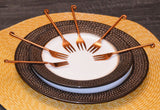 Vibhsa Copper Finish Appetizer Forks Set of 6