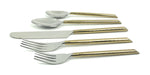 Vibhsa Stainless Steel Gold Flatware set of 20 pieces