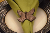 Vibhsa Butterfly Antique Napkin Rings Set of 4
