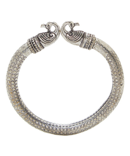 Antique Norse Peacock Head with Dotted Pattern Viking Bracelet - Vibhsa